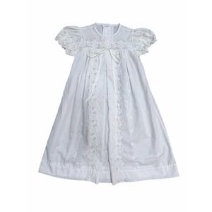 Vintage Alexis White Eyelet Christening Dress Infant 9 Months Made‎ in USA
